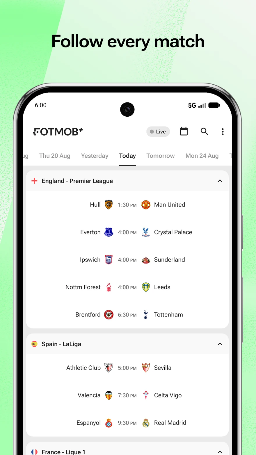 FotMob - Soccer Live Scores screenshot